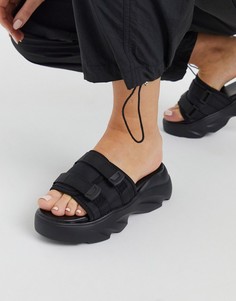 Черные сандалии в спортивном стиле на массивной подошве ASOS DESIGN Fortress-Черный цвет