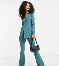 Узкие трикотажные брюки клеш шалфейно-зеленого цвета ASOS DESIGN Tall-Зеленый цвет