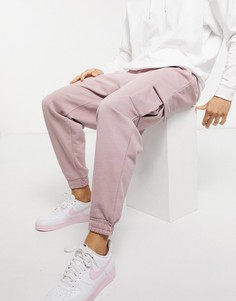 Джоггеры пастельного розового цвета в стиле oversized с карманами-карго (от комплекта) ASOS DESIGN-Сиреневый
