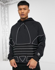 Черный худи с трилистником adidas Originals