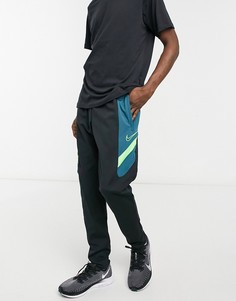 Черные спортивные штаны с неоновыми вставками Nike Football Academy-Черный цвет