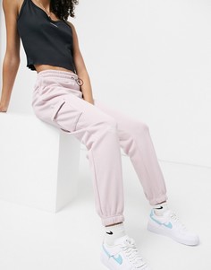 Светло-розовые флисовые джоггеры Nike Swoosh-Розовый цвет