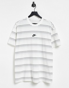Белая oversized-футболка в полоску Nike-Белый