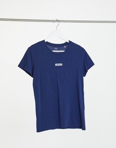 Темно-синяя футболка с маленьким логотипом спереди Levis-Темно-синий Levis®
