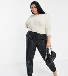Пышный джемпер кремового цвета с черными завязками на спине Vero Moda Curve-Кремовый