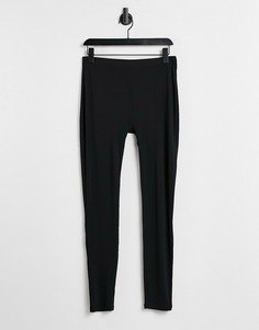 Леггинсы в рубчик черного цвета Vero Moda-Черный цвет