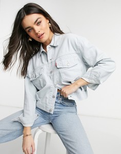 Выбеленная джинсовая oversized-куртка в утилитарном стиле Levis-Голубой Levis®