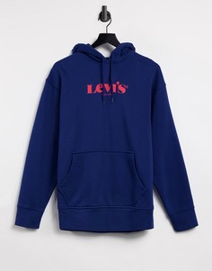 Темно-синий свободный худи с большим логотипом Levis Modern Vintage Levis®