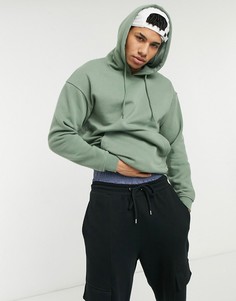 Зеленый худи с заниженной линией плеч Jack & Jones Originals-Зеленый цвет