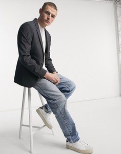 Темно-серый зауженный пиджак ASOS DESIGN