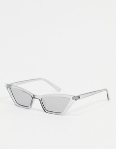 Белые солнцезащитные очки «кошачий глаз» в прозрачной оправе AJ Morgan-Прозрачный