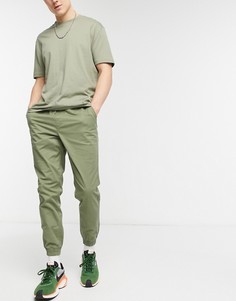 Брюки цвета хаки с манжетами Jack & Jones Intelligence-Зеленый цвет