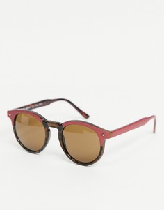 Бордовые круглые солнцезащитные очки AJ Morgan-Красный