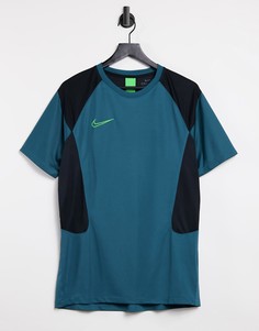 Сине-зеленая футболка Nike Football Academy-Зеленый цвет