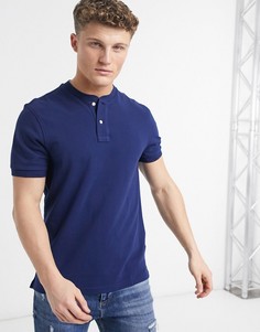 Футболка хенли из пике J Crew-Голубой