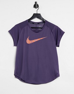 Фиолетовая футболка Nike Running Icon Clash-Сиреневый
