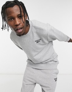 Серо-лиловый свитшот с маленьким логотипом Reebok Classics SUIT 71-Серый