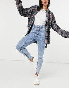 Джинсы до щиколотки с завышенной талией и эффектом кислотной стирки Levis-Голубой Levis®
