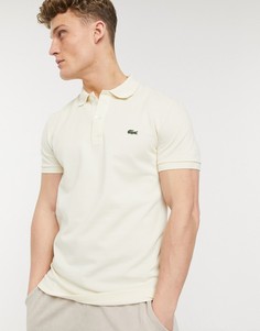 Светло-бежевое узкое поло из пике Lacoste-Светло-бежевый