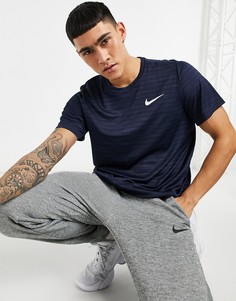 Темно-синяя футболка Nike Training Dry SuperSet-Темно-синий