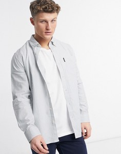 Оксфордская рубашка в полоску Ben Sherman-Голубой