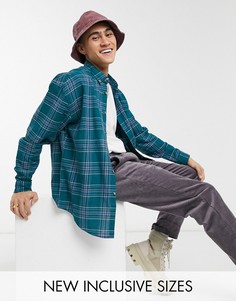 Зеленая клетчатая oversized-рубашка в стиле 90-х ASOS DESIGN-Зеленый цвет