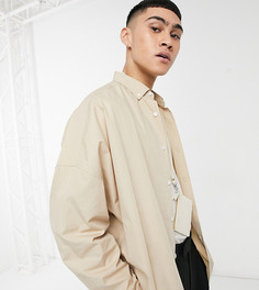 Светло-коричневая рубашка extreme oversized в винтажном стиле ASOS DESIGN-Светло-коричневый