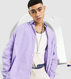 Фиолетовая oversized-рубашка в винтажном стиле ASOS DESIGN-Сиреневый
