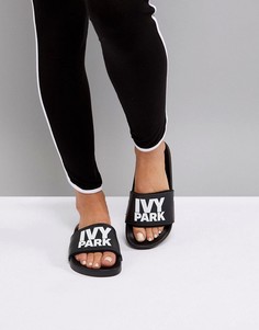 Черные шлепанцы с логотипом Ivy Park-Черный