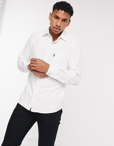 Белая рубашка с ярлыком-логотипом BOSS-Белый