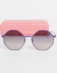 Шестиугольные солнцезащитные очки Love Moschino-Сиреневый