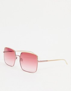 Квадратные солнцезащитные очки в стиле oversized Moschino Love-Красный