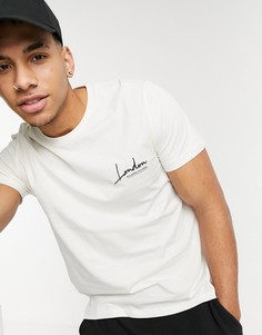 Футболка цвета экрю Burton Menswear London-Белый