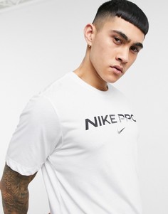 Белая футболка с логотипом Nike Training Pro-Белый