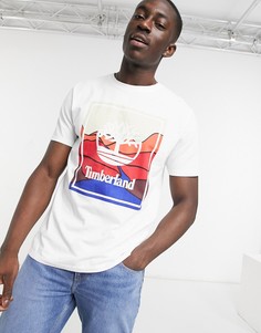 Футболка с принтом горизонта Timberland-Белый