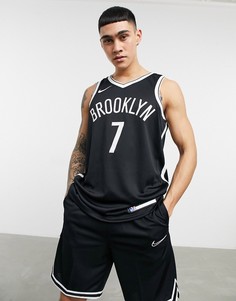 Черная трикотажная майка баскетбольной команды Brooklyn Nets с логотипом "Kevin Durant" Nike Basketball NBA-Черный цвет