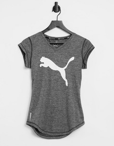 Черная футболка Puma Training Heather-Черный цвет