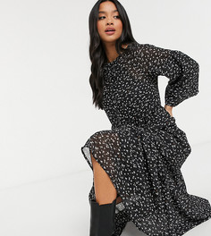 Платье макси с объемными рукавами и цветочным принтом Vero Moda Petite-Многоцветный