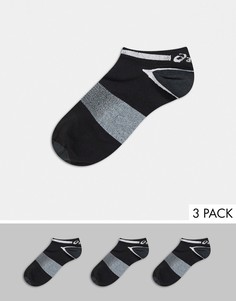 Набор из трех пар черных носков Asics-Черный цвет