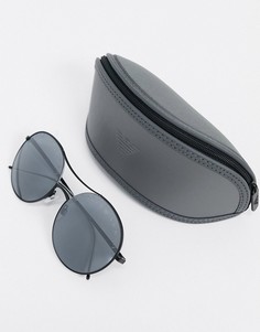 Черные солнцезащитные очки-авиаторы Emporio Armani-Черный цвет