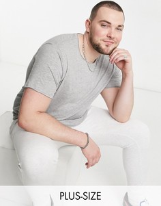 Серая футболка с необработанными краями Brave Soul Plus-Серый