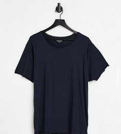 Темно-синяя футболка с необработанными краями Brave Soul Plus-Темно-синий