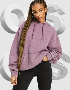 Oversize-худи бордового цвета ASOS DESIGN-Красный