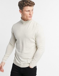 Светло-бежевый хлопковый джемпер ASOS DESIGN-Кремовый