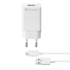 Сетевое зарядное устройство с кабелем Cellular Line