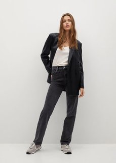 Пиджак из искусственной кожи с запáхом - Combi Mango