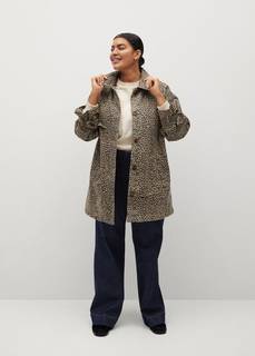 Плащ из денима с принтом - Trenchy-i Mango