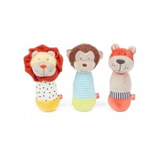 Игрушка-погремушка с пищалкой "Дикие зверята", 3 шт. Mothercare