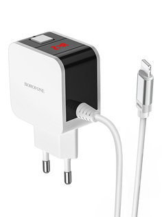 Зарядное устройство Borofone BA41A Power Lake 2xUSB + кабель Lightning White