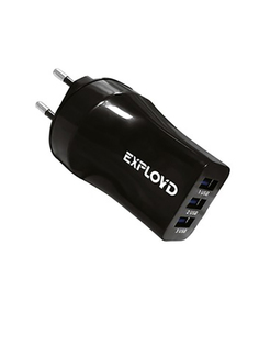 Зарядное устройство Exployd 3хUSB 3.1A Black EX-Z-978